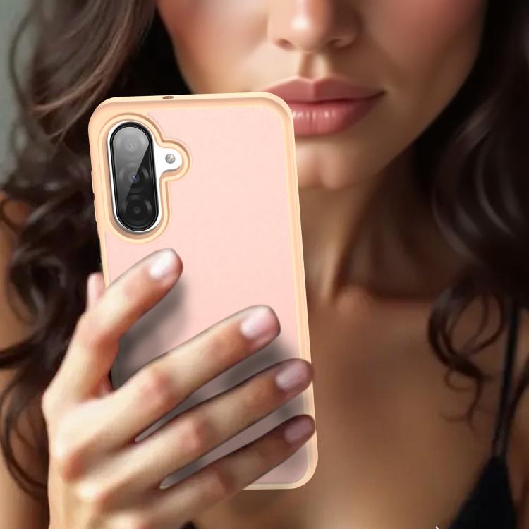 Funda híbrida de PC y TPU translúcida esmerilada para Samsung Galaxy A26 5G (polvo rojo)