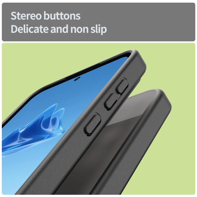 Funda híbrida de TPU translúcida para Samsung Galaxy A55 5G Fanying Series (negro translúcido)