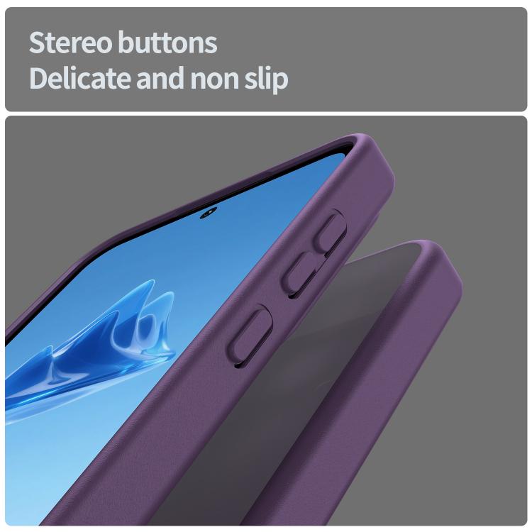 Funda híbrida de TPU translúcida y esmerilada para Samsung Galaxy A55 5G (morado cristal)