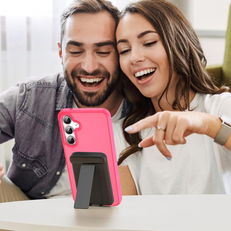 Funda híbrida de TPU translúcida y esmerilada para Samsung Galaxy A55 5G (rosa)