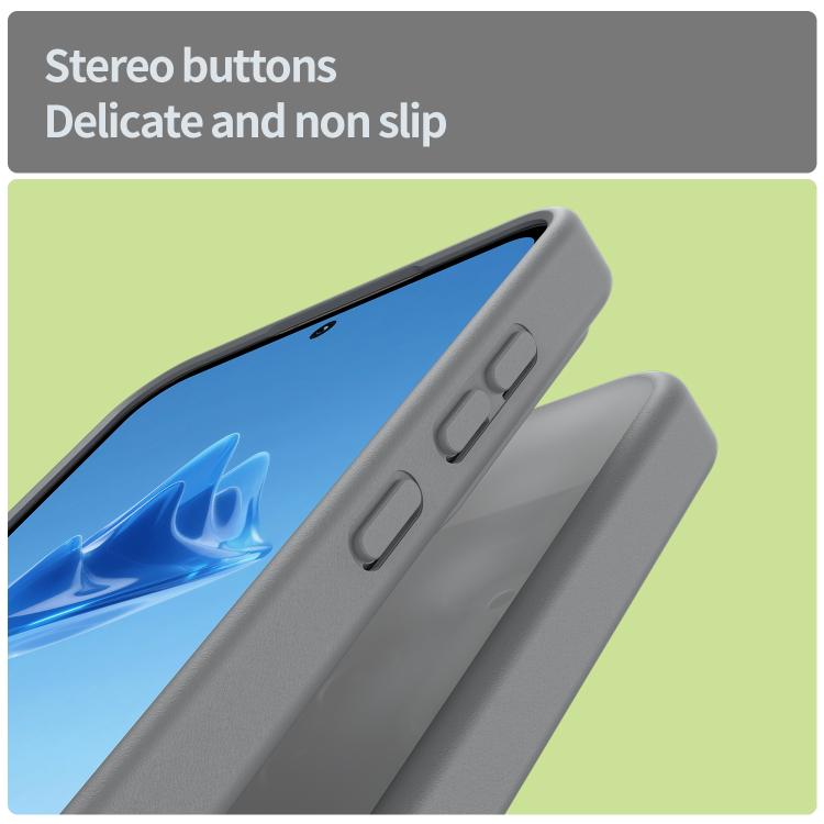 Funda híbrida de TPU translúcida y esmerilada para Samsung Galaxy A55 5G (gris plateado)
