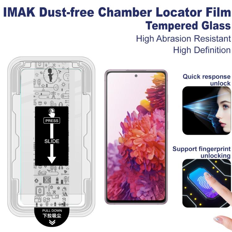 Para Samsung Galaxy S20 FE 4G/5G imak Localizador de cámara libre de polvo Serie H Película de vidrio templado