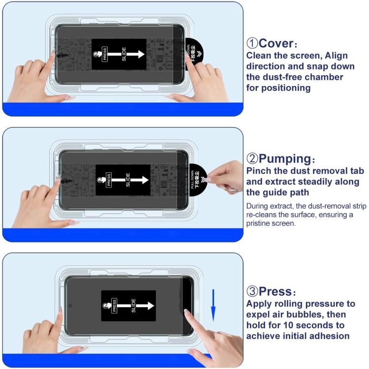 Para Samsung Galaxy S24 Ultra 5G imak Localizador de cámara libre de polvo Serie H Película de vidrio templado