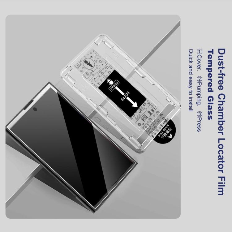 Para Samsung Galaxy S24 Ultra 5G imak Localizador de cámara libre de polvo Serie H Película de vidrio templado