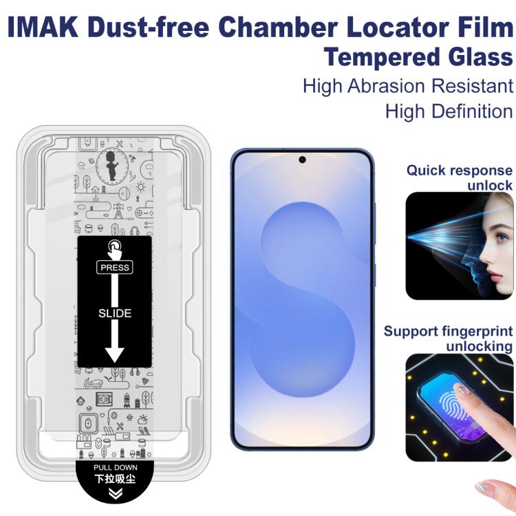 Para Samsung Galaxy S25 5G imak Localizador de cámara libre de polvo Serie H Película de vidrio templado