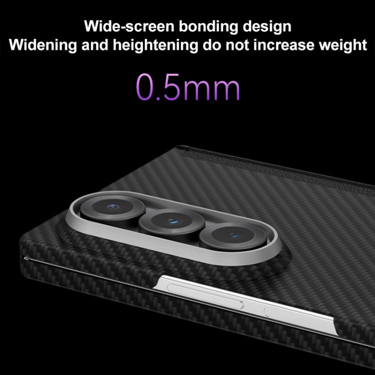 Funda MagSafe de fibra de carbono de grano fino 600D para Samsung Galaxy Z Fold7 5G (negra)