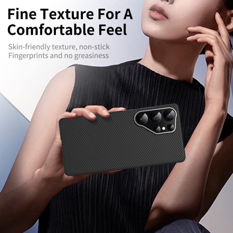 Funda magnética de nanofibra MagSafe para Samsung Galaxy S25 Ultra 5G (negra)