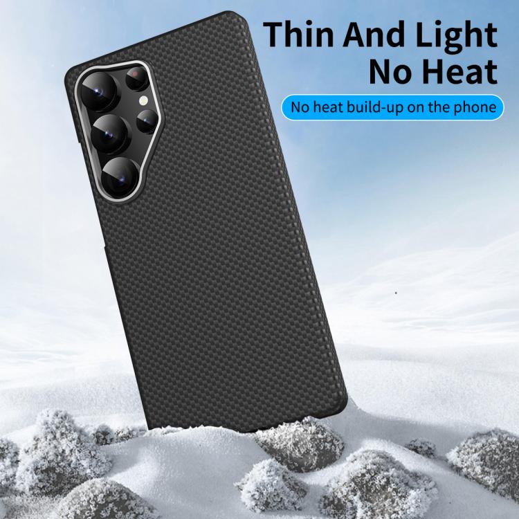 Funda magnética de nanofibra MagSafe para Samsung Galaxy S25 Ultra 5G (negra)