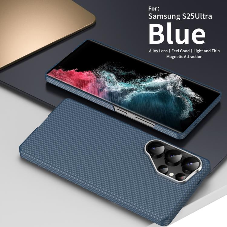 Funda magnética de nanofibra MagSafe para Samsung Galaxy S25 Ultra 5G (azul)