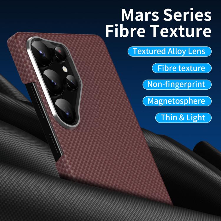 Funda magnética de nanofibra MagSafe para Samsung Galaxy S25 Ultra 5G (azul)