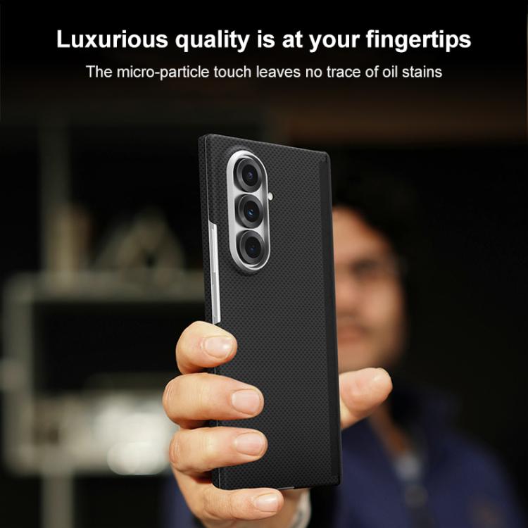 Funda magnética de nanofibra MagSafe para Samsung Galaxy Z Fold7 5G (negra)