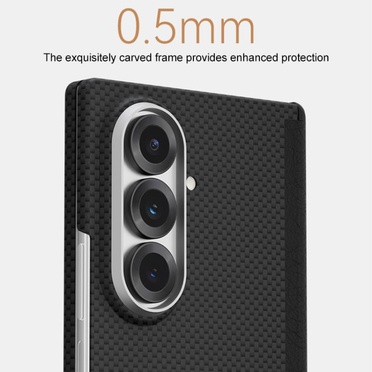 Funda magnética de nanofibra MagSafe para Samsung Galaxy Z Fold7 5G (negra)