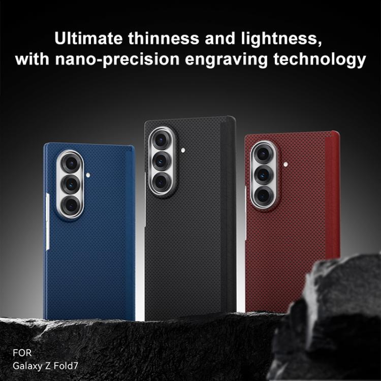Funda magnética de nanofibra MagSafe para Samsung Galaxy Z Fold7 5G (roja)