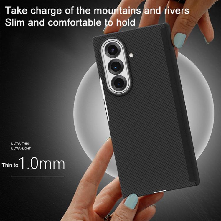 Funda magnética de nanofibra MagSafe para Samsung Galaxy Z Fold7 5G (roja)