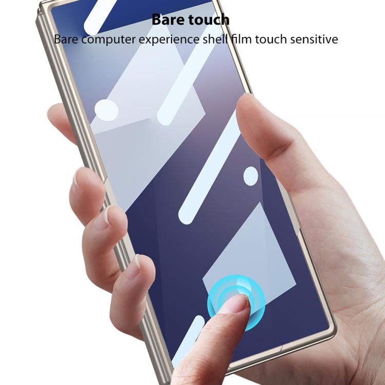 Funda ultrafina GKK para Samsung Galaxy Z Fold7 5G con ranura para bolígrafo (no incluye bolígrafo) (gris titanio)