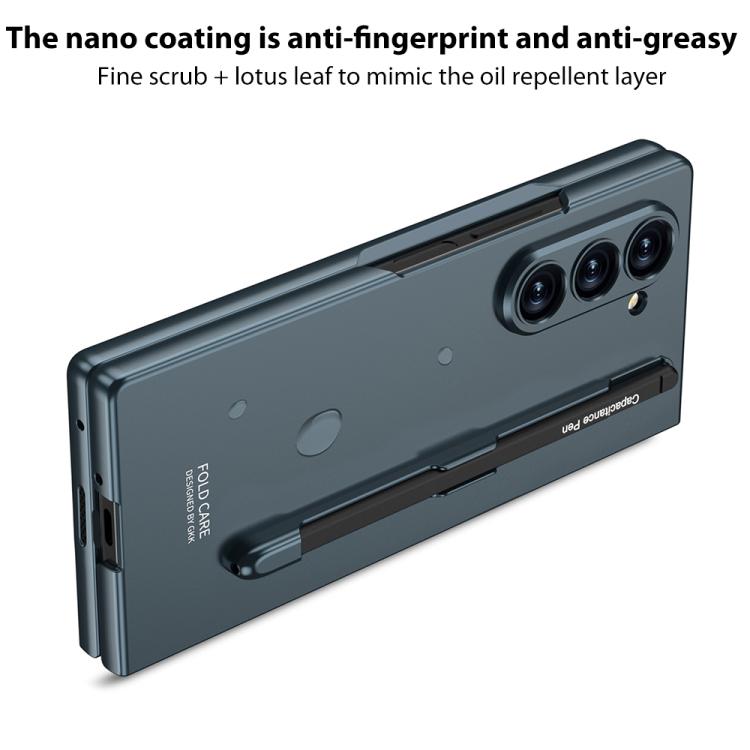 Funda ultrafina GKK para Samsung Galaxy Z Fold7 5G con ranura para bolígrafo (no incluye bolígrafo) (negro)