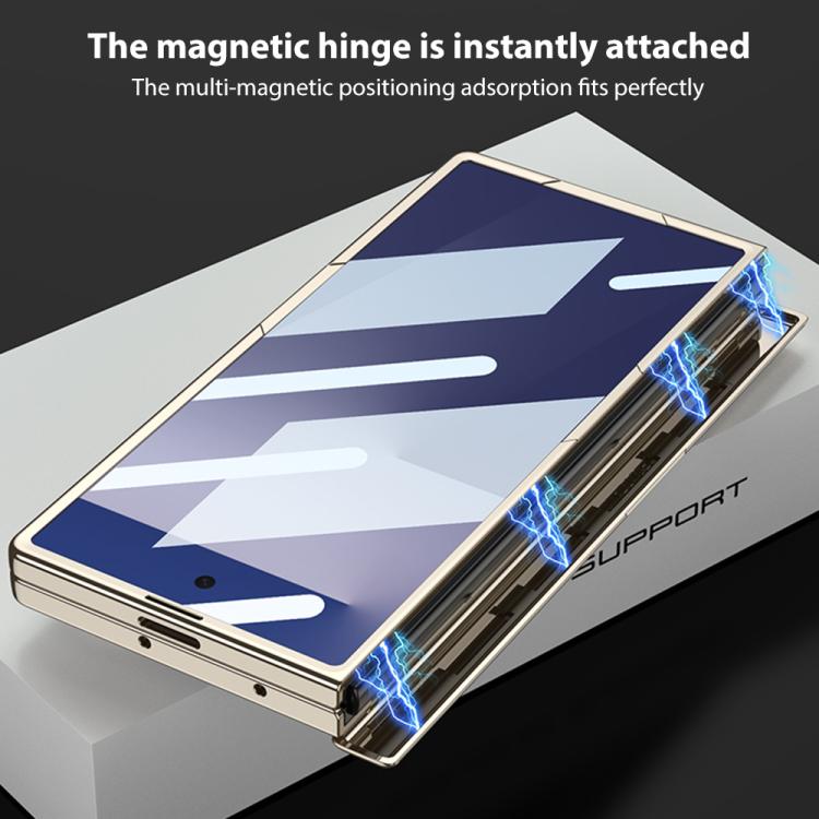 Funda de cuero magnética Triumph Phantom integrada GKK con soporte para Samsung Galaxy Z Fold7 5G (negro)