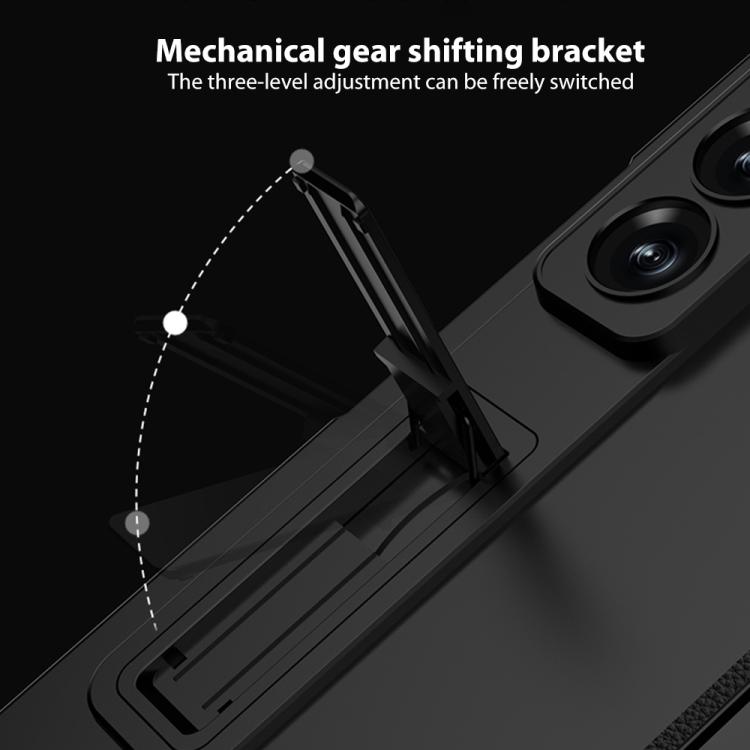 Funda plegable magnética GKK para Samsung Galaxy Z Fold7 5G con ranura para bolígrafo (gris)
