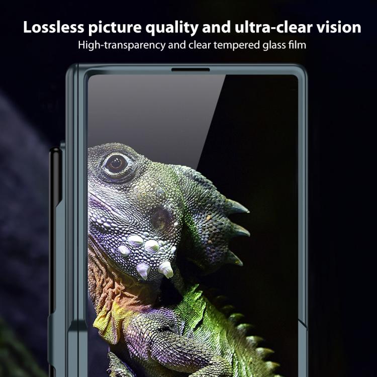 Funda plegable magnética GKK para Samsung Galaxy Z Fold7 5G con ranura para bolígrafo (plateada)