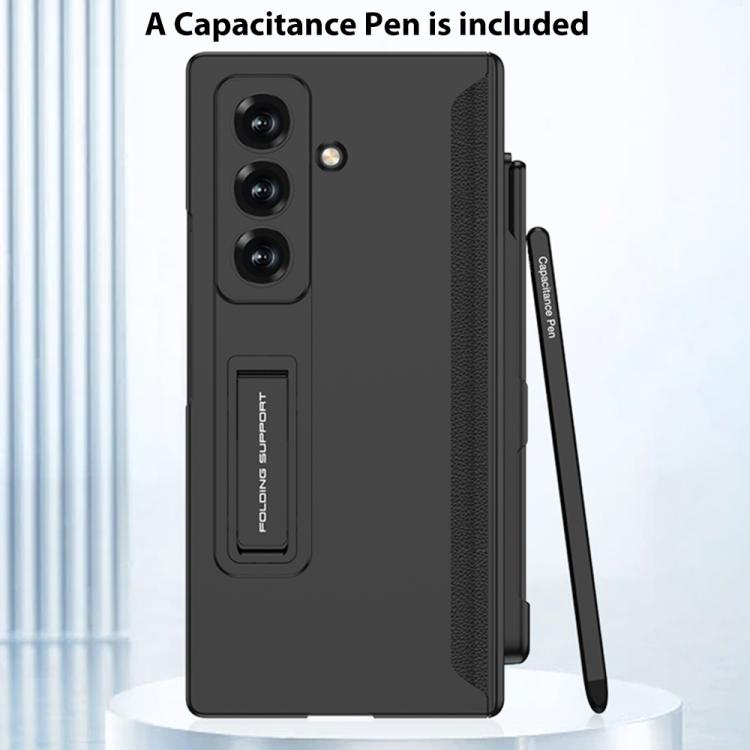 Funda plegable magnética GKK para Samsung Galaxy Z Fold7 5G con ranura para bolígrafo (plateada)