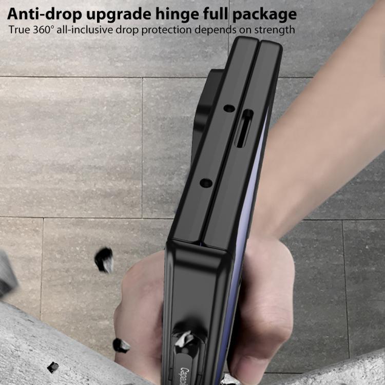 Funda plegable magnética GKK para Samsung Galaxy Z Fold7 5G con ranura para bolígrafo (plateada)