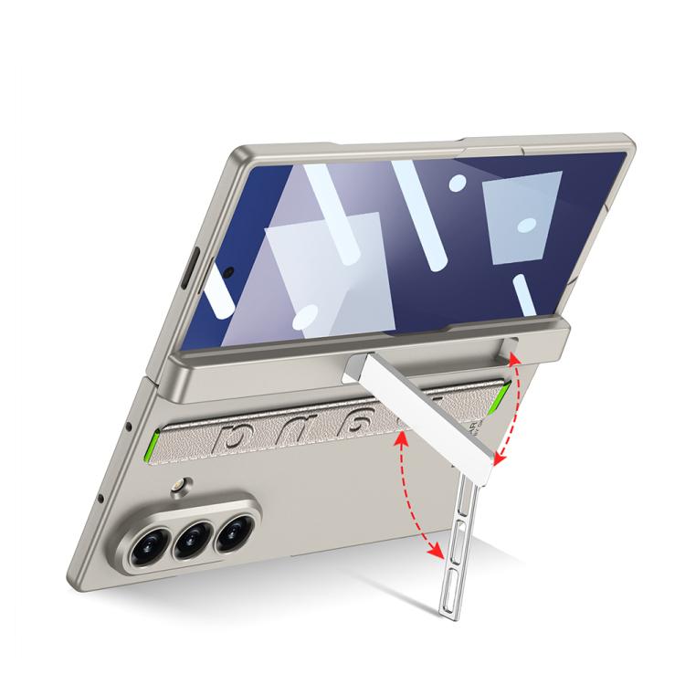 Funda plegable magnética con bisagras y soporte lateral para Samsung Galaxy Z Fold7 5G GKK (verde)
