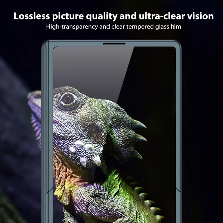 Funda GKK con bisagra magnética integrada y cubierta completa para Samsung Galaxy Z Fold7 5G (gris titanio)