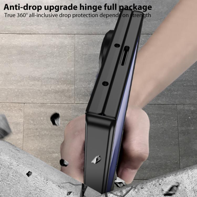 Funda para Samsung Galaxy Z Fold7 5G GKK con bisagra magnética integrada y cubierta completa (plateada)