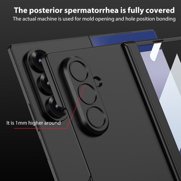 Funda para Samsung Galaxy Z Fold7 5G GKK con bisagra magnética integrada y cubierta completa (plateada)