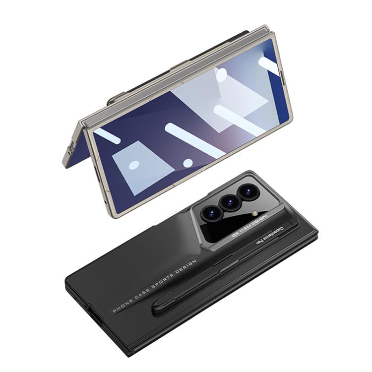 Funda ultrafina de cobertura total GKK para Samsung Galaxy Z Fold7 5G con ranura para bolígrafo (negro)