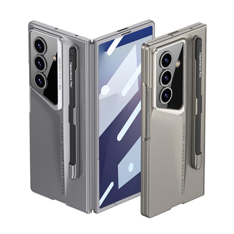 Funda ultrafina de cobertura total GKK para Samsung Galaxy Z Fold7 5G con ranura para bolígrafo (negro)