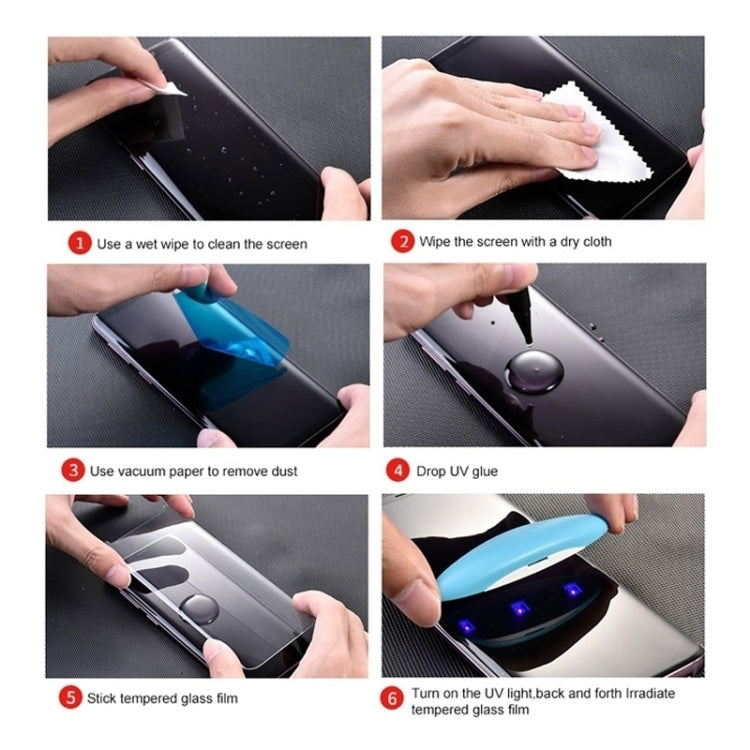 Para Huawei Mate 40 Pro + 9H 3D Película protectora UV curva de pantalla completa
