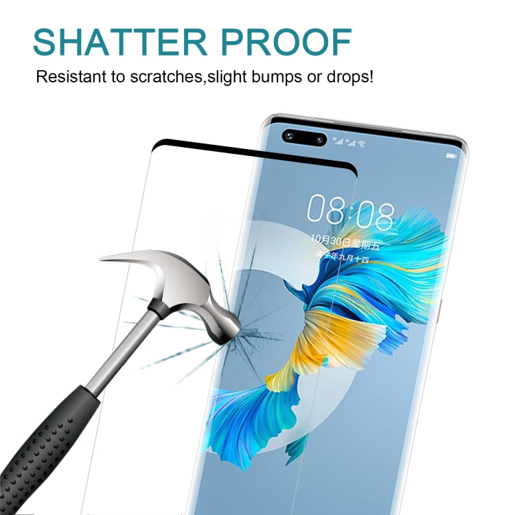Para Huawei Mate 40 Pro + 9H 3D HD Película de vidrio templado con borde curvo
