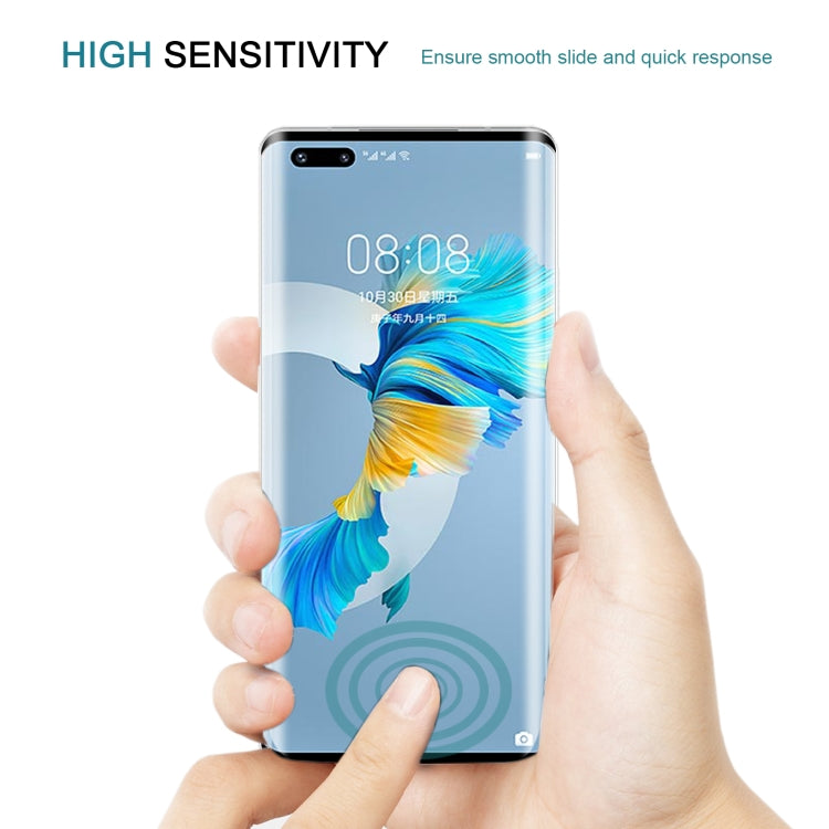 Para Huawei Mate 40 Pro + 9H 3D HD Película de vidrio templado con borde curvo