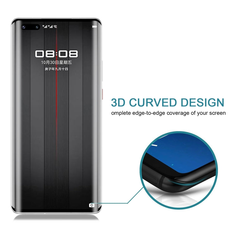 Para Huawei Mate 40 RS Porsche Design 9H 3D HD Película de vidrio templado con borde curvo