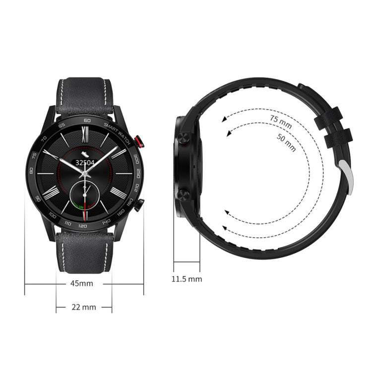 Reloj Inteligente Q88 Bluetooth Modo Dual con Pantalla Táctil 1,28" (Correa Cuero Marrón)