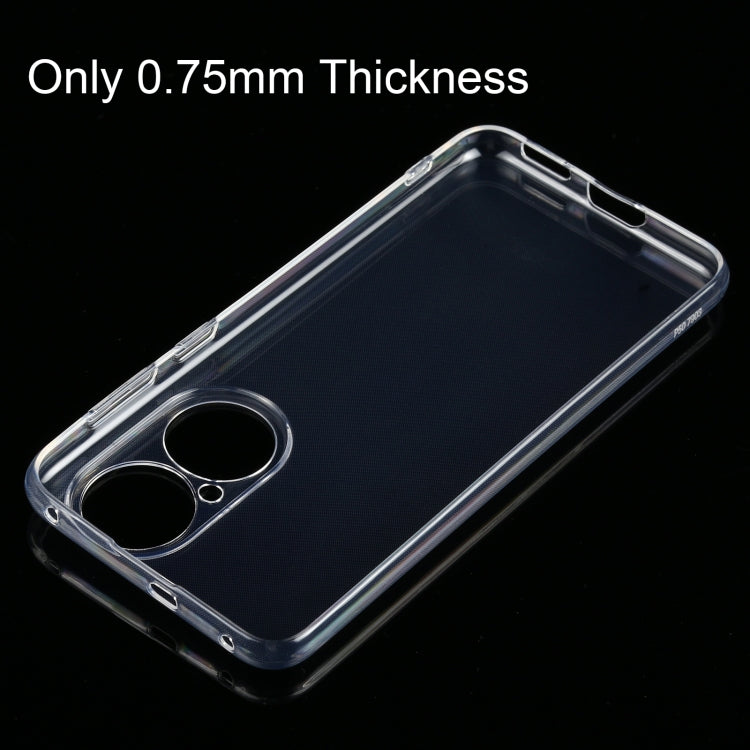 Para Huawei P50 0.75mm TPU transparente ultrafino TPU Funda protectora