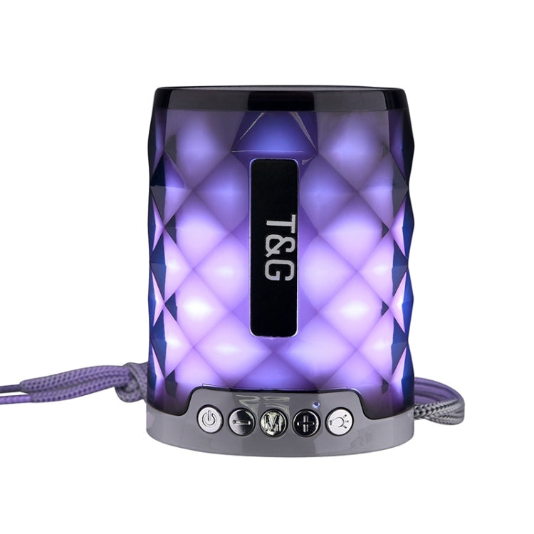 Mini Altavoz T&G Tg155 Bluetooth 4.2 Inalámbrico Portátil con Luces de Colores (Gris)