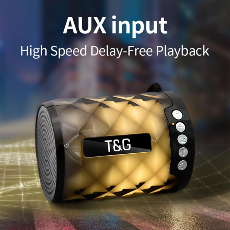Mini Altavoz T&G Tg155 Bluetooth 4.2 Inalámbrico Portátil con Luces de Colores (Gris)