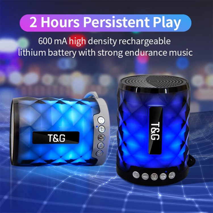 Mini Altavoz T&G Tg155 Bluetooth 4.2 Inalámbrico Portátil con Luces de Colores (Rojo)