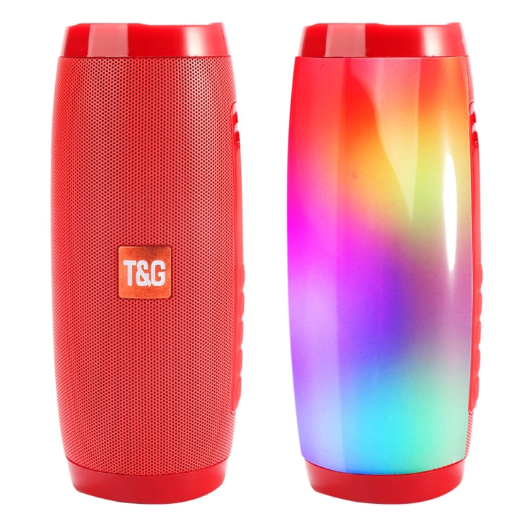 Mini Altavoz Bluetooth T & G Tg157 Bluetooth 4.2 Inalámbrico Portátil con Melody Luces de Colores (Rojo)