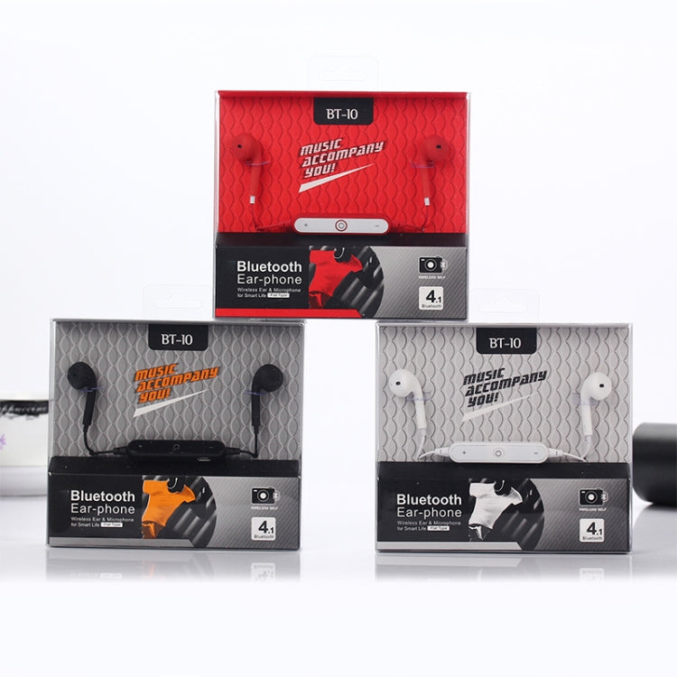 Auriculares Deportivos Inalámbricos Bt-10 Bluetooth Micrófono Para Teléfono (Rojo)