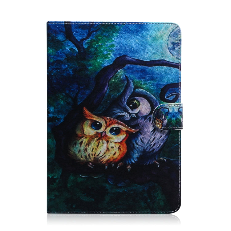 Funda de Cuero para iPad Pro 11 (2018) con Tapa Horizontal, Soporte, Ranura para Tarjeta y Billetera (Búho)