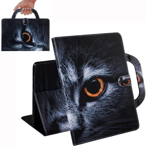 Funda de Cuero con Tapa Horizontal Gato a Media Cara para iPad Pro 11 (2018) con Soporte Ranura y Billetera