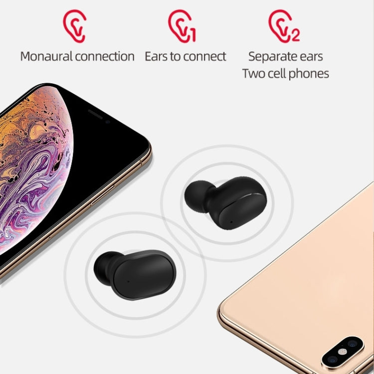 Auricular Inalámbrico Bluetooth A6S Resistente Al Agua Ipx4 Con Estuche Blanco