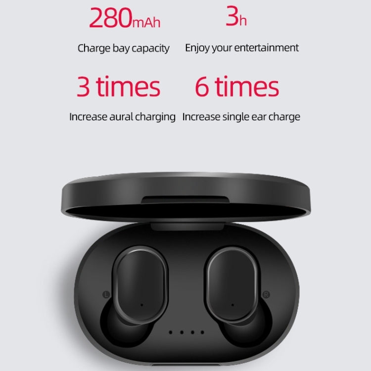 Auricular Inalámbrico Bluetooth A6S Resistente Al Agua Ipx4 Con Estuche Blanco