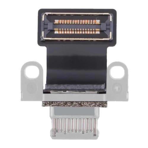 Cabo Flex Porto de Carregamento Apple MacBook Pro 16 Polegadas (2023, A2780, 821-03084-A) (Prateado)