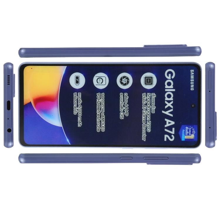 Para Samsung Galaxy A72 5G Pantalla a color Modelo de pantalla ficticia falsa que no funciona (Púrpura)