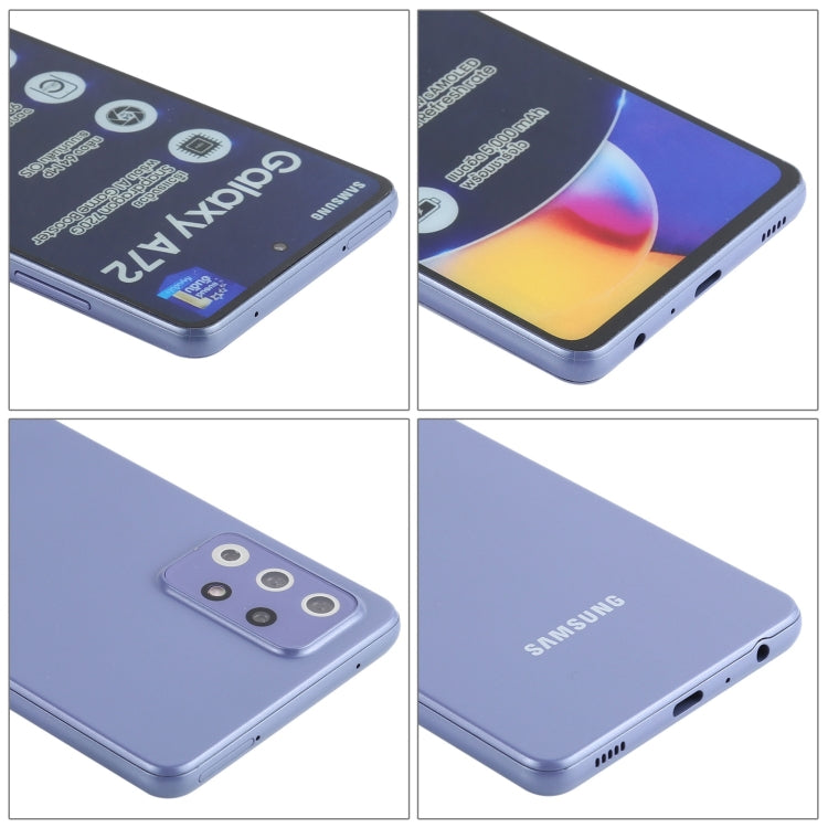Para Samsung Galaxy A72 5G Pantalla a color Modelo de pantalla ficticia falsa que no funciona (Púrpura)