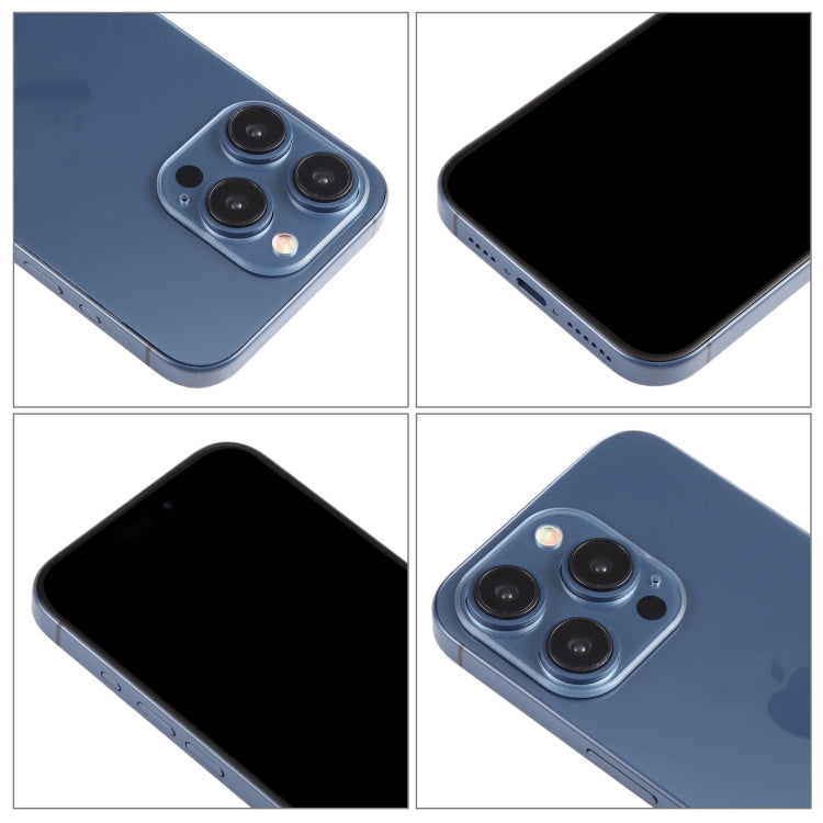 Pantalla Ficticia para iPhone 15 Pro Max con Pantalla Negra (Azul)